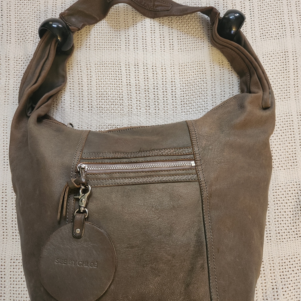 See By Chloe Brown Leather Hobo Bag